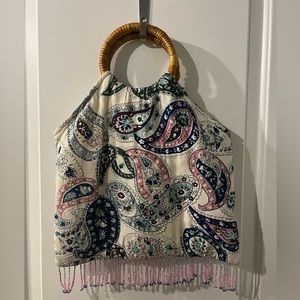 Lord & Taylor paisley beach bag gently used